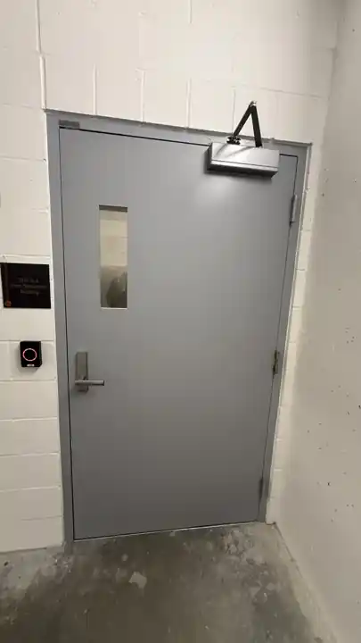 Commercial door closer installation